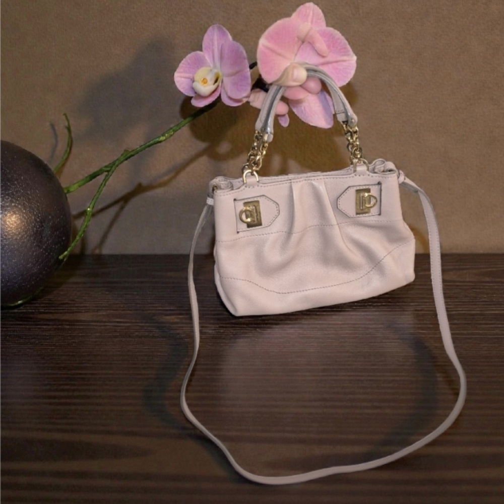 Salvatore Ferragamo Cream 2 Way  Bag Handbag And Crossbody Bag